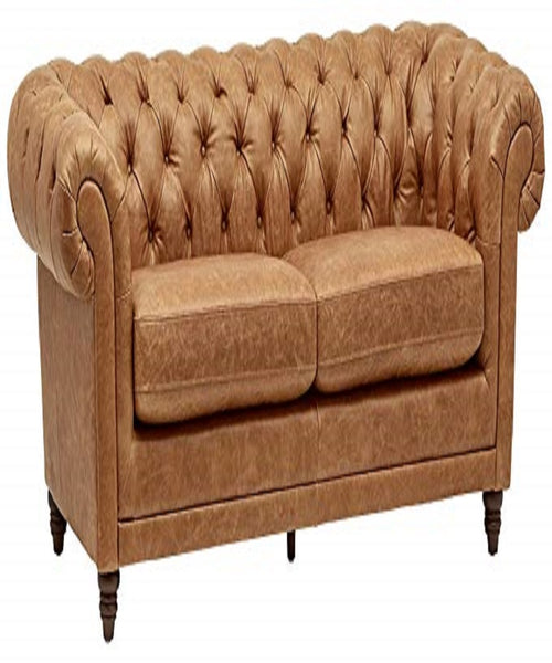 Stone & Beam Bradbury Chesterfield Modern Tufted Leather Couch